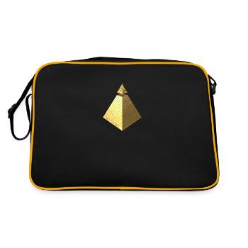 Illuminati Pyramid Gold 3D - Retro Tasche - Schwarz/Gold - Hinten