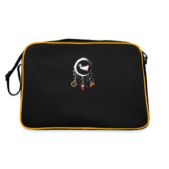 Bodyboard Weihnachten Weihnachtstraumfänger - Retro Tasche - Schwarz/Gold - Hinten