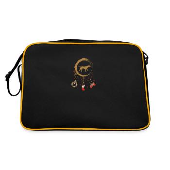 Pointer Weihnachten Weihnachtstraumfänger - Retro Tasche - Schwarz/Gold - Hinten