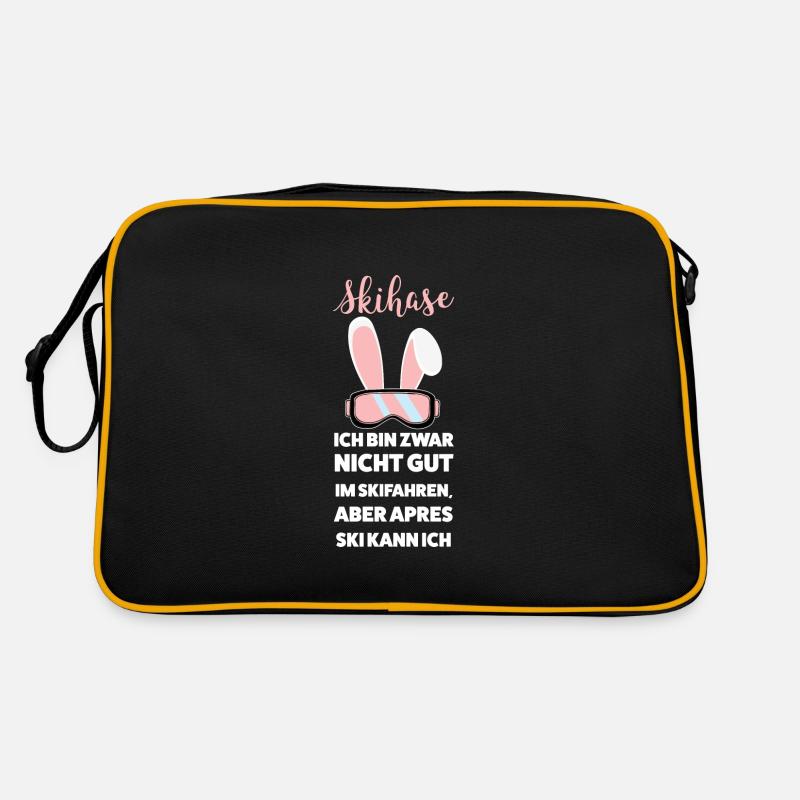 Skihase Apres Ski Ski Hasen Geschenk Retro Tasche