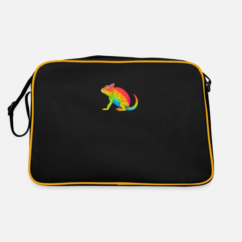 Rainbow Chameleon Retro Bag