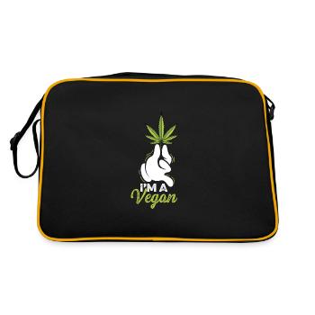 Je suis un poison fumeur végétalien - Sac Retro - noir/or - Dos