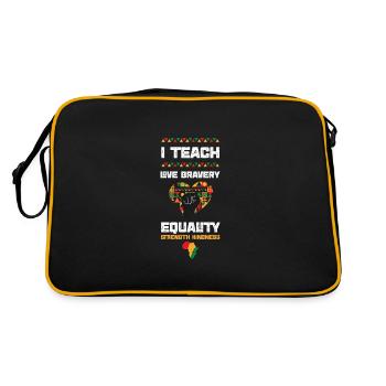 J’enseigne l’amour bravoure égalité st... - Sac Retro - noir/or - Dos