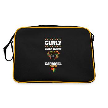 Curly Coily Curvy Caramel Cutie - Retro Bag - black/gold - Back