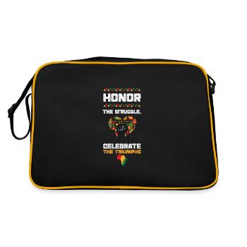Honorez la lutte, célébrez l... - Sac Retro - noir/or - Dos