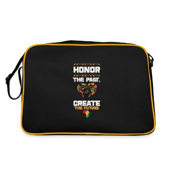 Honor the Past, Create the Future - Retro Bag - black/gold - Back