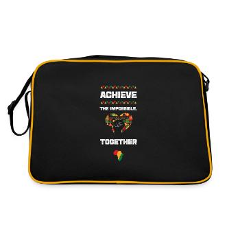 Réaliser l’impossible, ensemble - Sac Retro - noir/or - Dos