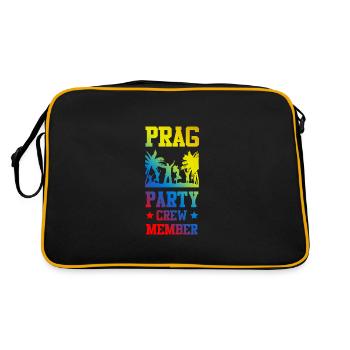 Prag Party Crew - Retro Tasche - Schwarz/Gold - Hinten