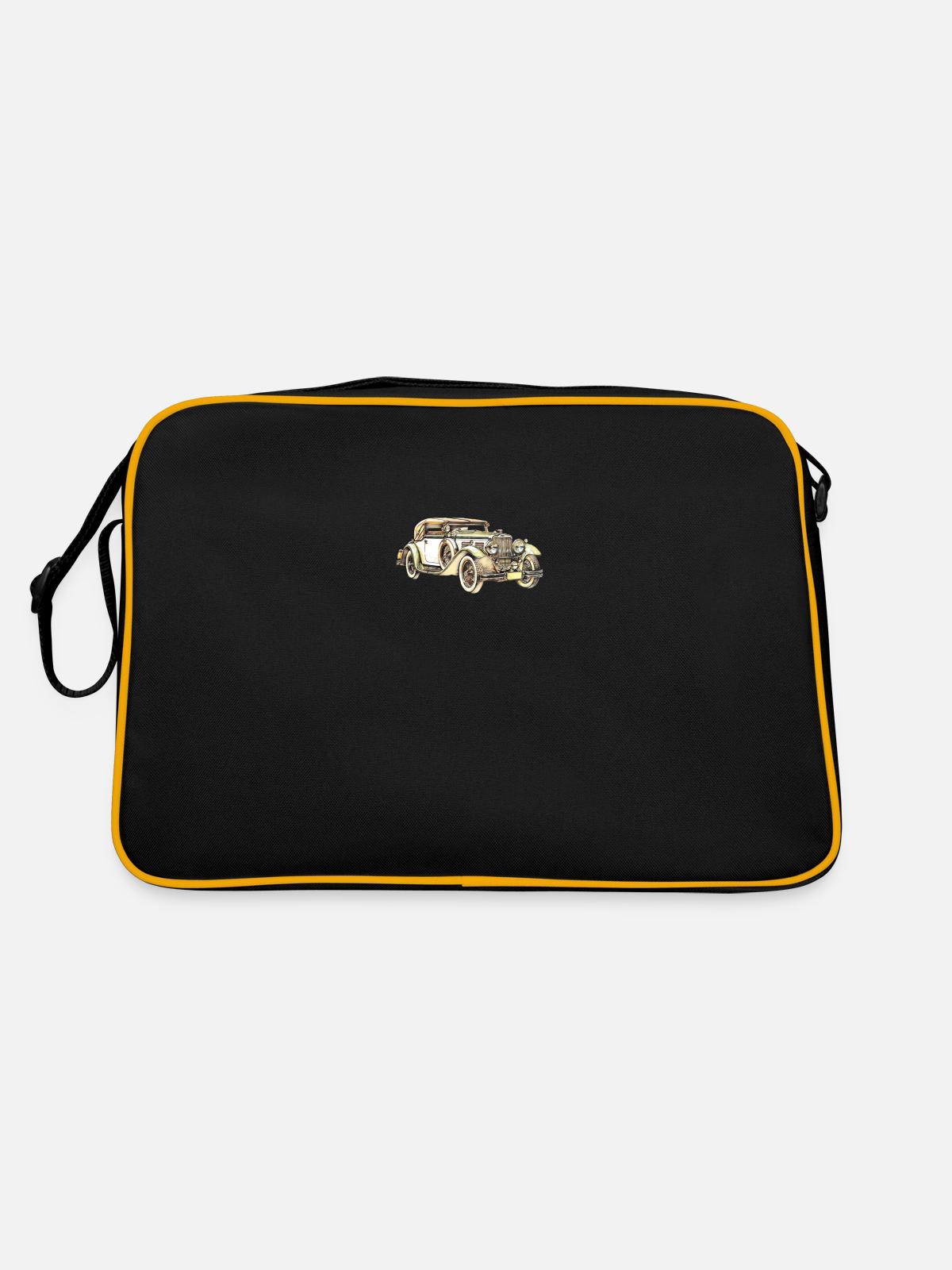 Oldtimer auto retro - Sac Retro - noir/or - Dos