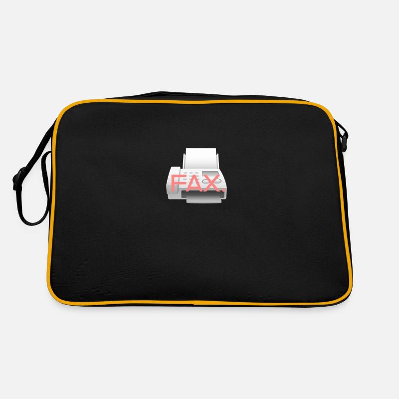 Fax Icon - Retro Bag - black/gold