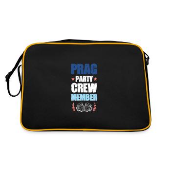 Prag Party Crew - Retro Tasche - Schwarz/Gold - Hinten