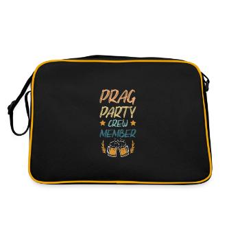 Prag Party Crew - Retro Tasche - Schwarz/Gold - Hinten