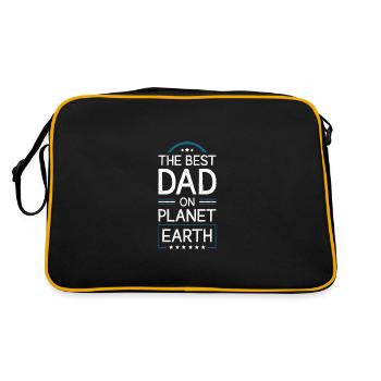 Meilleur papa disant papa papa - Sac Retro - noir/or - Dos