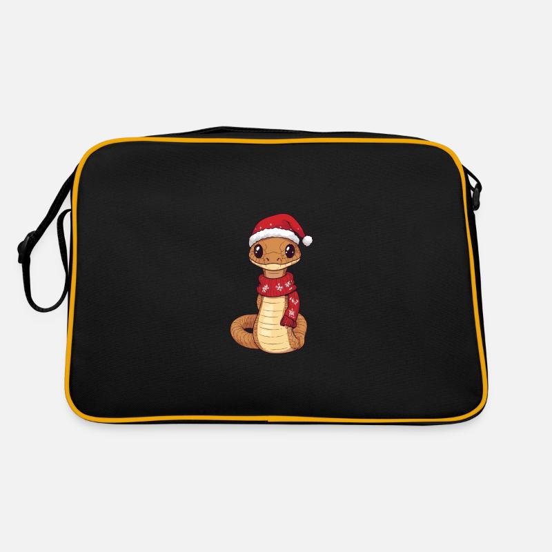 Schlange Kobra Weihnachten Comic Retro Tasche
