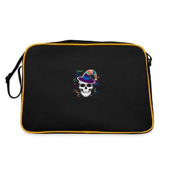 Funny Carnival Carnival Skull Helau - Retro Bag - black/gold - Back
