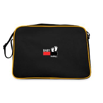 Enceinte mère femmes bébé fils fille - Sac Retro - noir/or - Dos