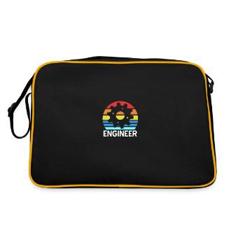 Engineer Civil Builder Mechanical Engineering Math - Retro Bag - black/gold - Back