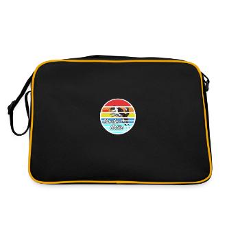 Border Collie - Retro Bag - black/gold - Back