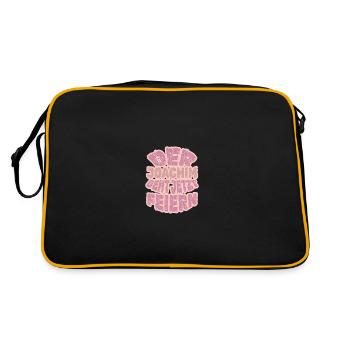Joachim - Retro Tasche - Schwarz/Gold - Hinten