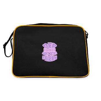 Rainer - Retro Tasche - Schwarz/Gold - Hinten