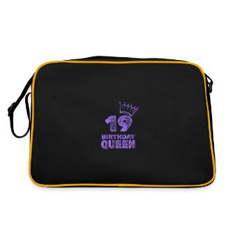 19 - Retro Tasche - Schwarz/Gold - Hinten