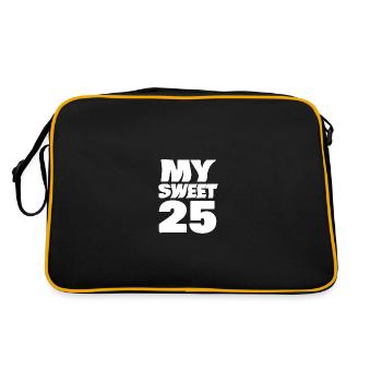 Age 25 - Retro Bag - black/gold - Back