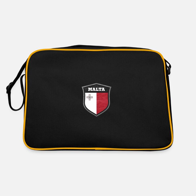 Malta Schild Logo Emblem Retro Tasche