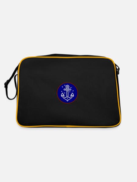 Symbole d’expédition de l’ancre - Sac Retro - noir/or - Dos