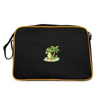 Alligator Summer Beach Comic - Retro Bag - black/gold - Back