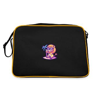 Lion Summer Beach Comic - Retro Bag - black/gold - Back