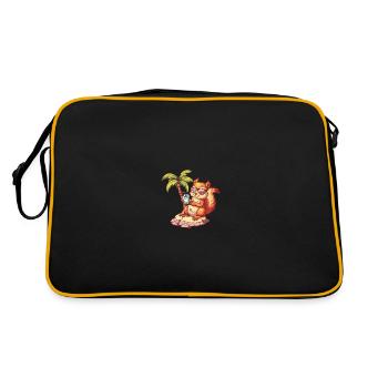 Squirrel Summer Beach Comic - Retro Bag - black/gold - Back