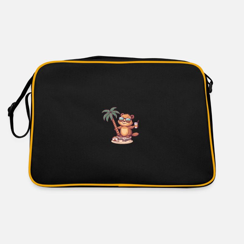 Beaver Summer Beach Comic Retro Bag