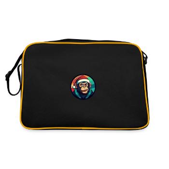 Monkey Christmas Christmas - Retro Bag - black/gold - Back