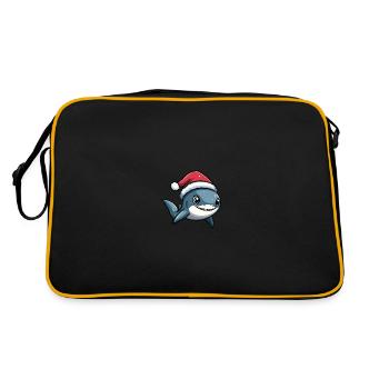 requin Noël mignon - Sac Retro - noir/or - Dos