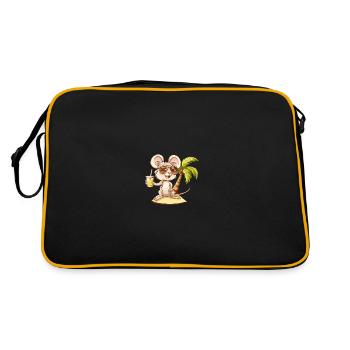Mouse Summer Beach Comic - Retro Bag - black/gold - Back