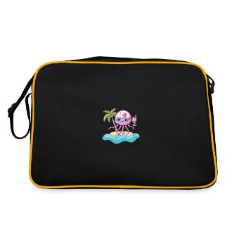Jellyfish Summer Beach Comic - Retro Bag - black/gold - Back