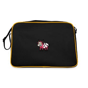Vache Halloween Animal - Sac Retro - noir/or - Dos