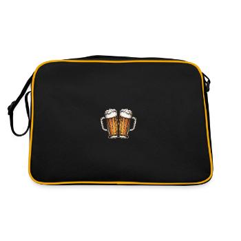 Chope à bière Toast à la bière - Sac Retro - noir/or - Dos