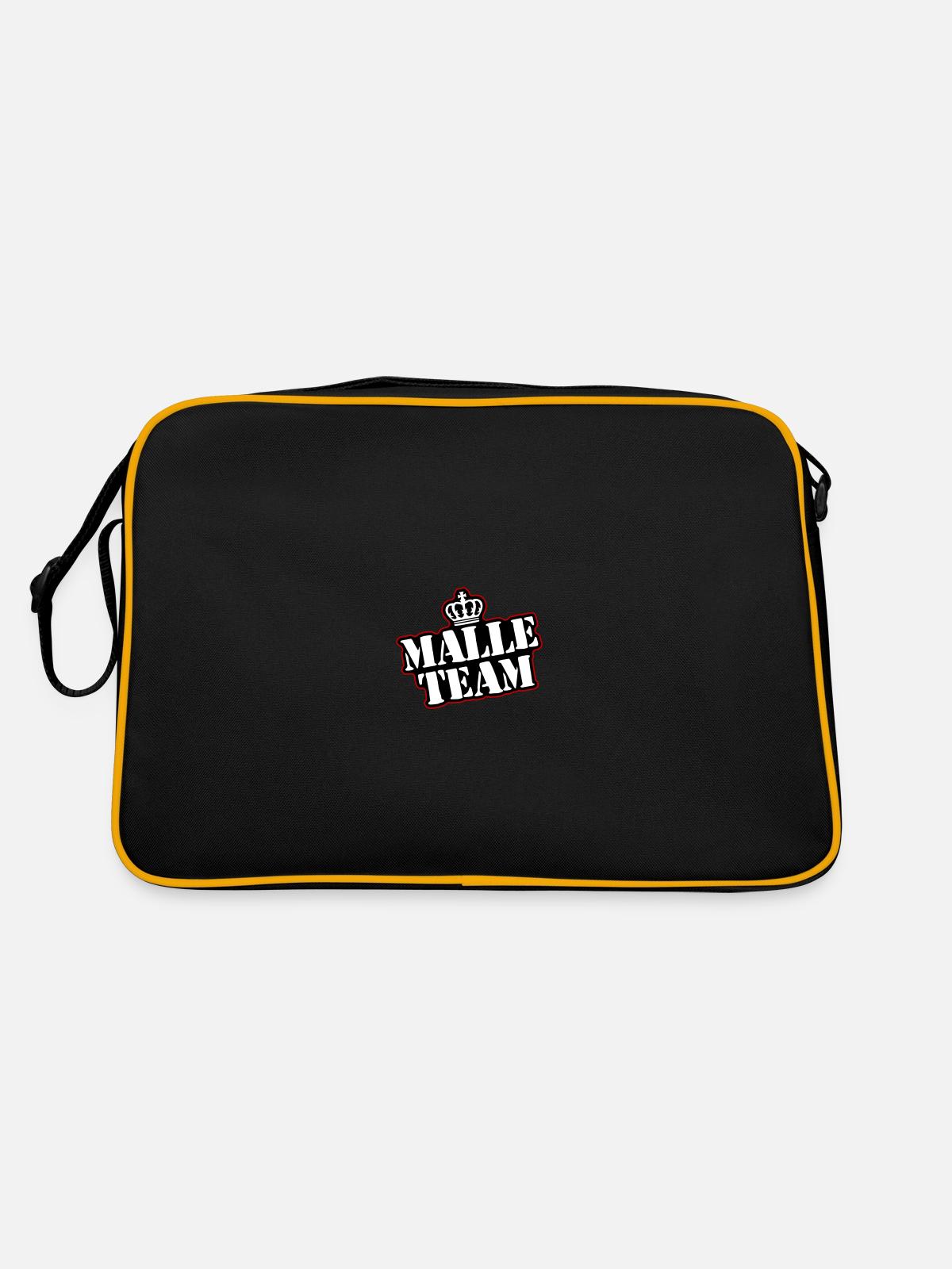 Malle Team - Retro Bag - black/gold - Back