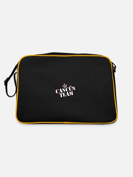 Cancun Team - Retro Tasche - Schwarz/Gold - Hinten