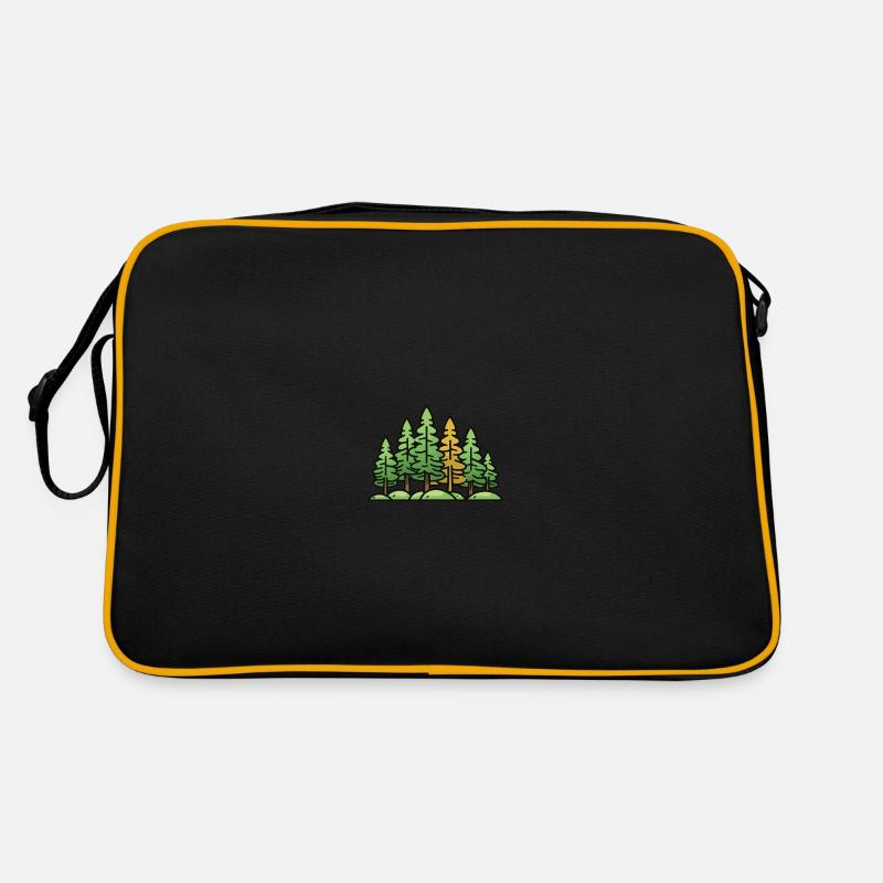 Forest Landscape Trees Nature Retro Bag