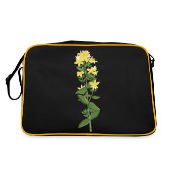 Yellow St. John's wort - Retro Bag - black/gold - Back