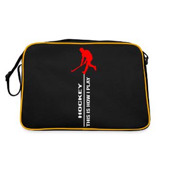 hockey sur gazon joueur de hockey sur gazon joueur de hockey sur gazon - Sac Retro - noir/or - Dos