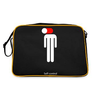 Self control - Retro Bag - black/gold - Back