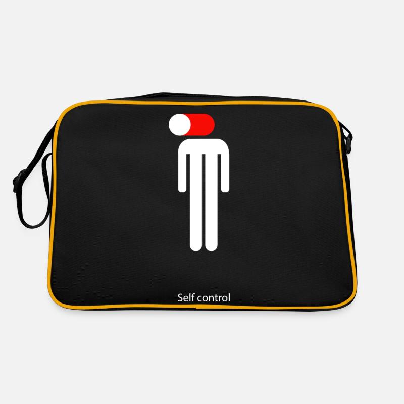 Self control - Retro Tasche - Schwarz/Gold