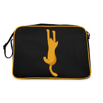 Chat orange suspendu, chats d’amour - Sac Retro - noir/or - Dos