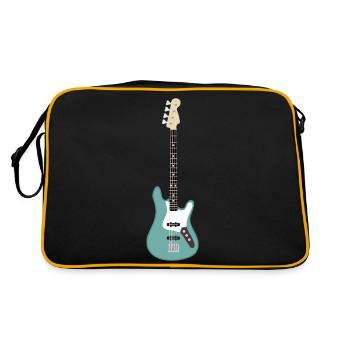 Guitare basse Seafoam Green - Sac Retro - noir/or - Dos