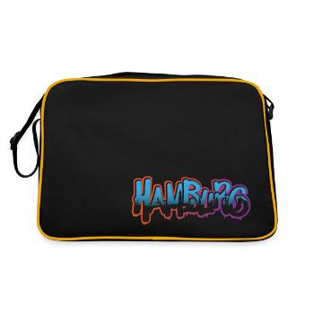 City of Hamburg Graffiti - Retro Bag - black/gold - Back