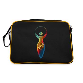 Symbole Spirituel - Déesse De la Terre Gaya 2 - Sac Retro - noir/or - Dos