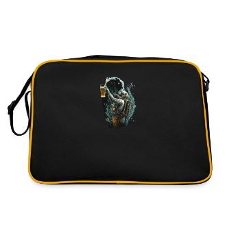 Cool Divers avec illustration de bière - Sac Retro - noir/or - Dos